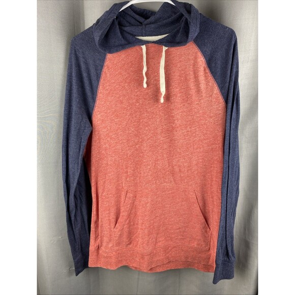 Urban Pipeline Mens Sz L Heather Pink & Blue Lightweight Pullover Hooded Top - Picture 1 of 7